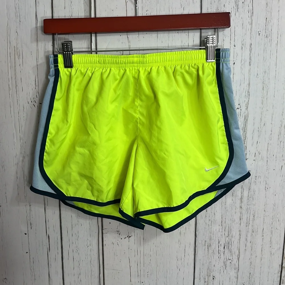 Nike Dri Fit 2 Piece Bundle Running Shorts Black Neon Yellow Size Small